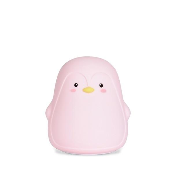 Penguin Silicone Touch Sensor Night Light Rechargeable 7 Colors USB Charging LED Night Lamp For Children Baby Christmas Gift