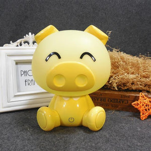 Cartoon Cute Pig Led Night Lights Lovely Touch Switch Energy Saving Eye Protect Bedroom Bedside USB Gift Kids BirthdayDesk Light