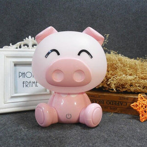 Cartoon Cute Pig Led Night Lights Lovely Touch Switch Energy Saving Eye Protect Bedroom Bedside USB Gift Kids BirthdayDesk Light