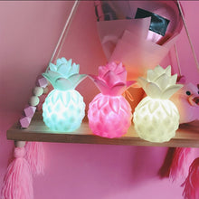 Load image into Gallery viewer, New 1pc Cartoon LED Night Light Pineapple Table Lamp Creative Gift For Friend Children Baby Light Yellow / Pink / Green