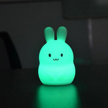 Load image into Gallery viewer, New 7 Colors Bear Rabbit LED USB Animal Night Light Silicone Soft Cartoon Children Baby Nursery Lamp led Night Light